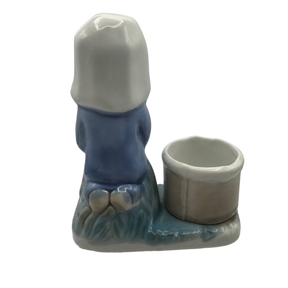 Vintage Child Girl Kneeling Praying Reading Candle Holder 1983 Action Industries - Picture 3 of 5